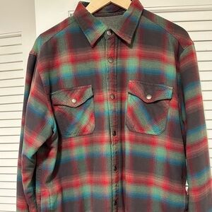 Plaid Button-Up Jacket